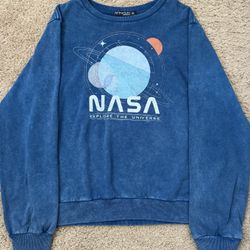Blue Oversized Sweatshirt