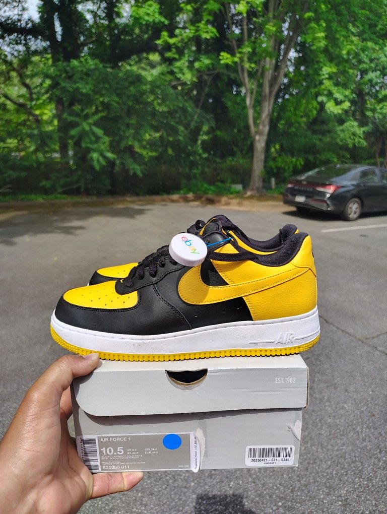 $100 Local Pickup Nike Air Force 1 Low Black White University Gold Size 10.5 Original Box eBay Authenticated Rare Nowadays