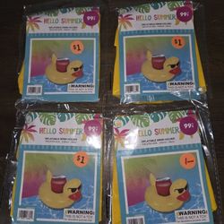 Inflatable Beverage Pool Ducks