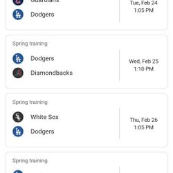 Dodgers Spring Training Tickets 