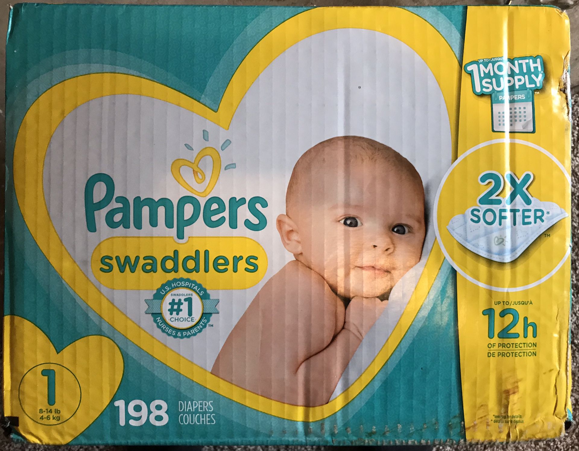 Pampers Swaddlers Size 1 - 198 count