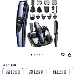 SHPAVVER Beard Trimmer for Men: Professional Barber Hair Clippers - 12-in-1 Cordless Grooming Kit - Waterproof Electric Razor with Turbo Speed & Preci