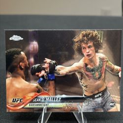 2018 Topps Chrome UFC #84 Sean O'Malley Rookie Card 