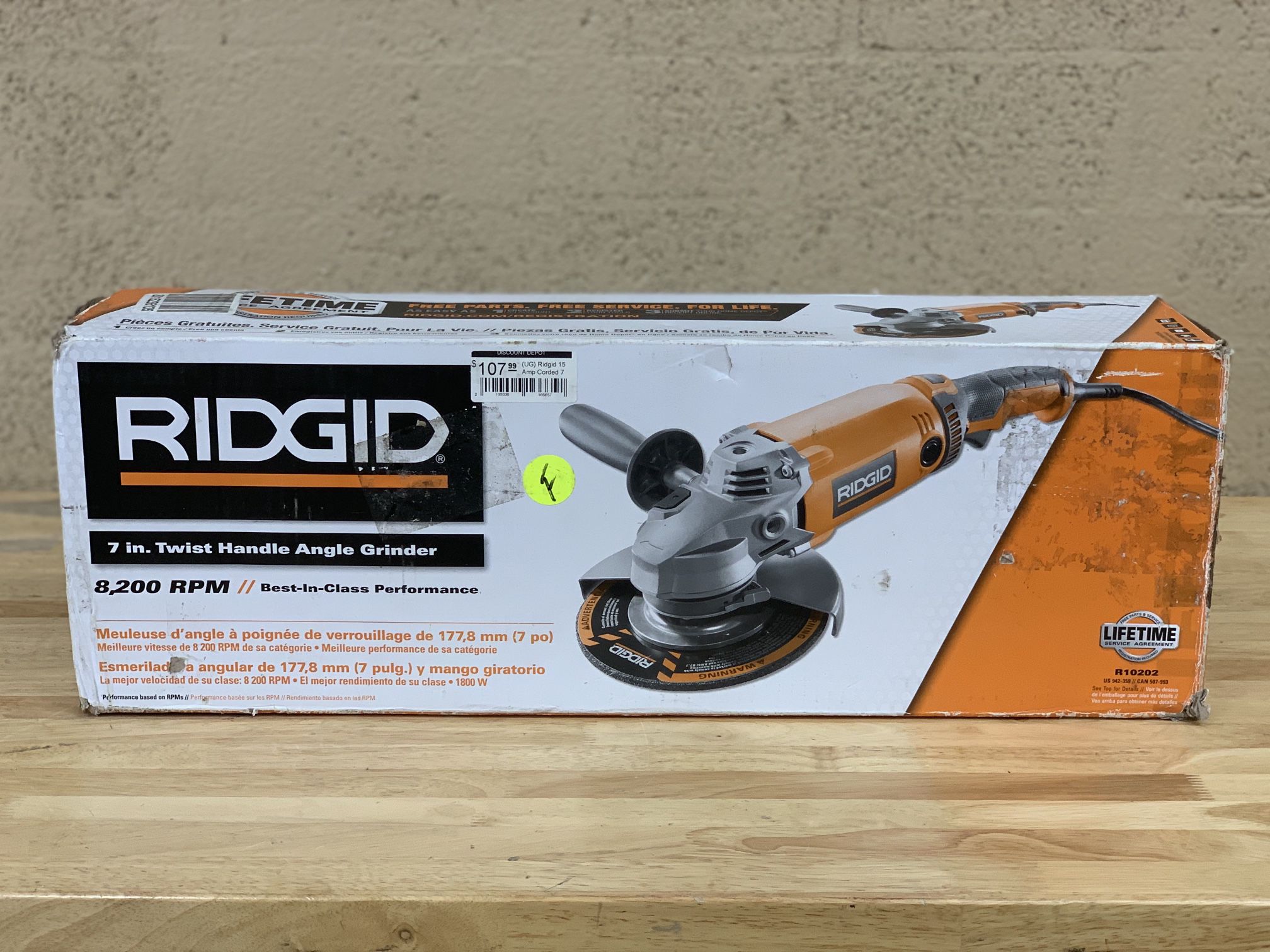 15 Amp Corded 7 in. Twist Handle Angle Grinder