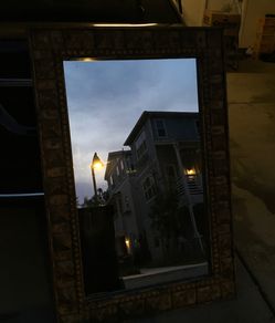 Beautiful wooden mirror