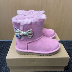 100% Authentic Brand New in Box UGG Kenzie Tie Dye Bow Boots / Toddler Size 12 / Color: Pink  