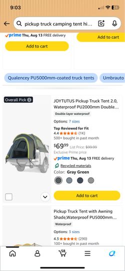 Pickup truck tent