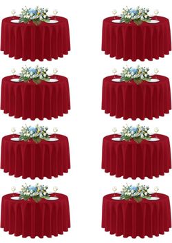 sancua – Round Polyester Fabric Tablecloth, 108-Inch Diameter – For Weddings, Parties, Banquets, Birthdays; Washable Formal Tablecloth (Fits 42–96 Inc