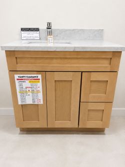 🔥 CLEARANCE SALE 36" WOOD VANITY! 🔥
