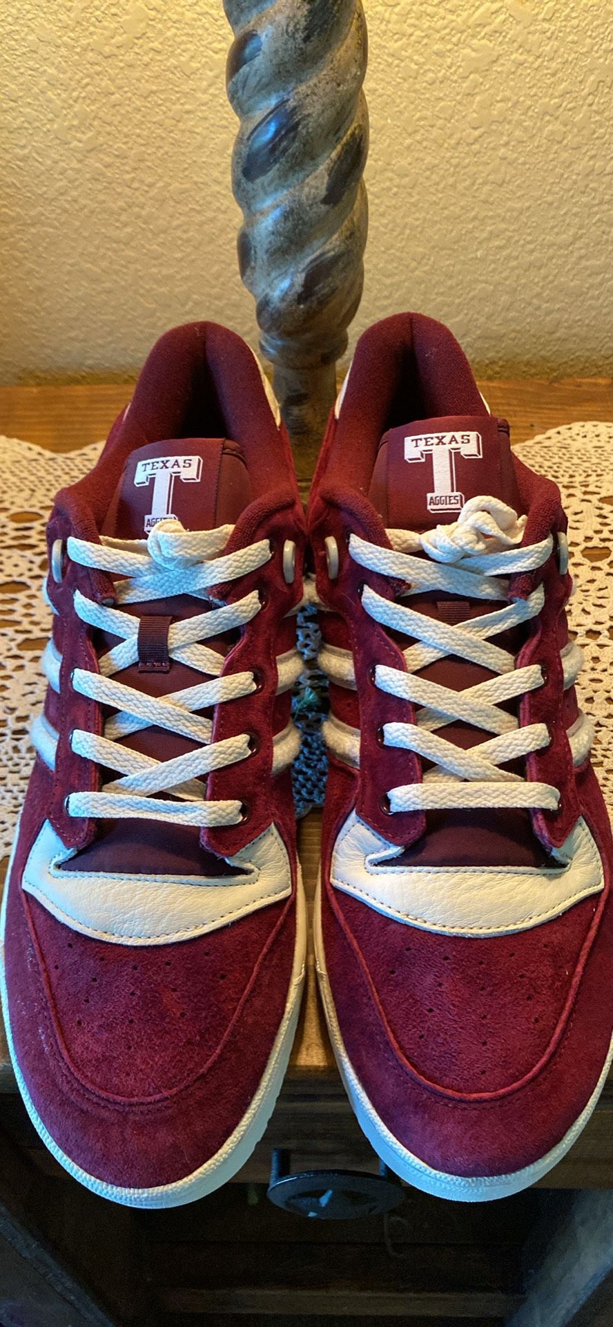 New Men Size 13 TAMU Adidas Athletic Shoes-FIRM
