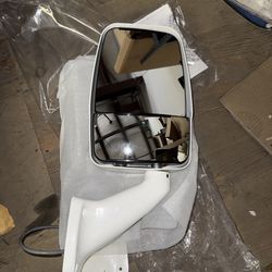 2025 Velvac Deluxe Head Heated Flat Glass Driver Side Mirror In Cream