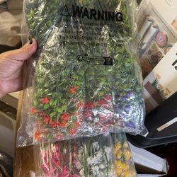 Artificial outdoor flowers 24 bunches different colors