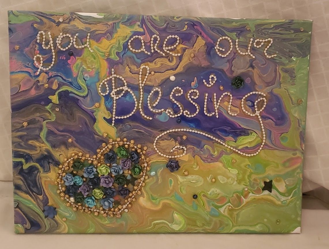 "You are our Blessing" Abstract Oil Painting on Canvas

