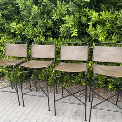Four Hands Bar height Stools (x4)