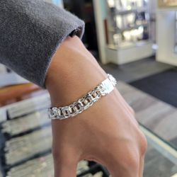 Income Tax Special 925 Sterling Silver Chino Link Solid Bracelet 7" 925 Plata Tejido Chino Pulsera Solida 7"😍😍