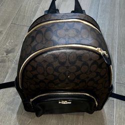 Coach court leather backpack