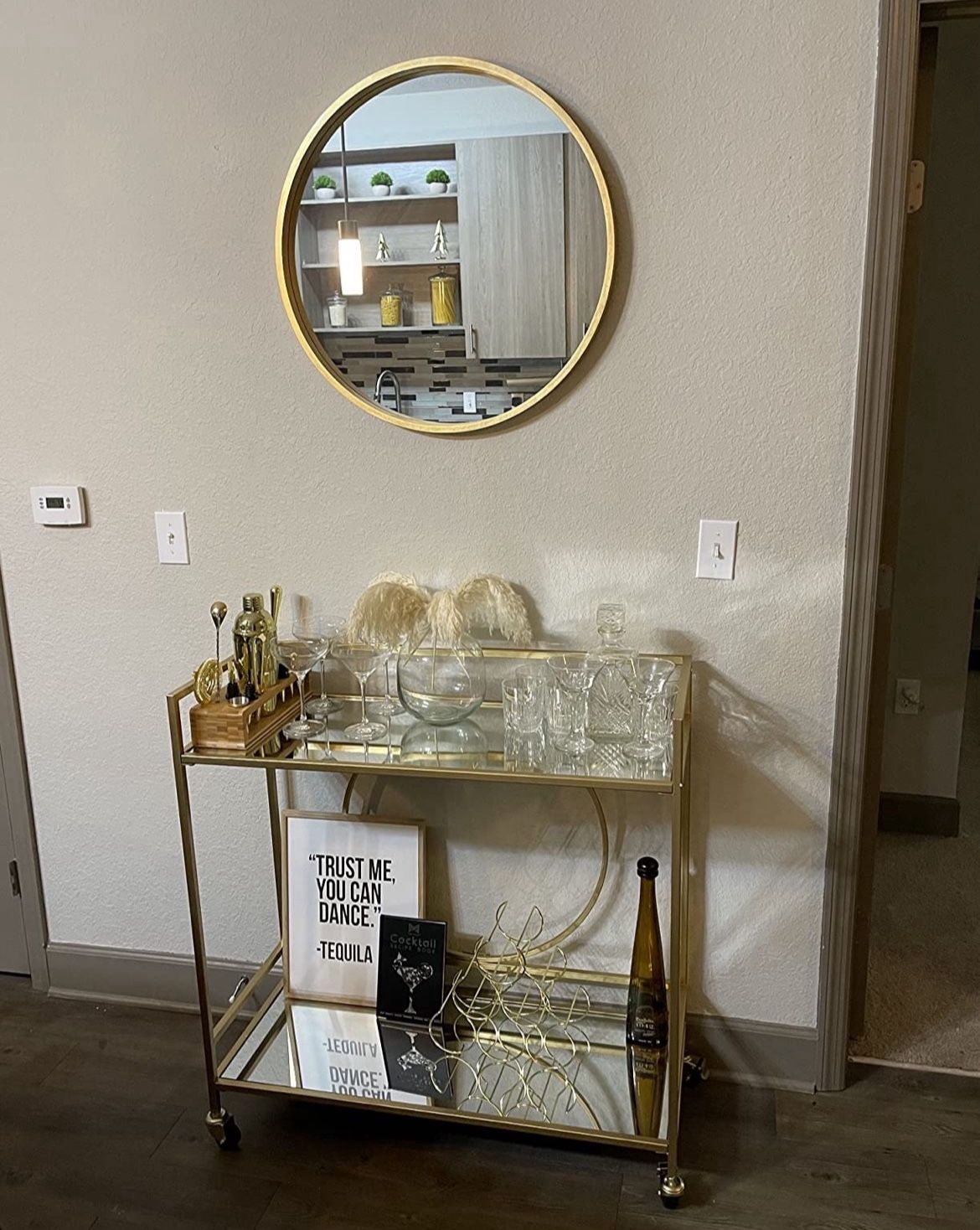 Gold Bar With Mirrors 