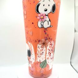 Snoopy Lava Drip Snow Globe Libby Style A Starbucks Coffee Tumblr Style 24 Oz Acrylic