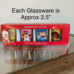Strawberry Shortcake Set Of Four Shot Glasses