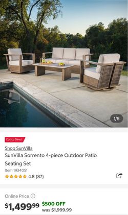 SunVilla Sorrento 4-Piece Outdoor Patio Seating Set