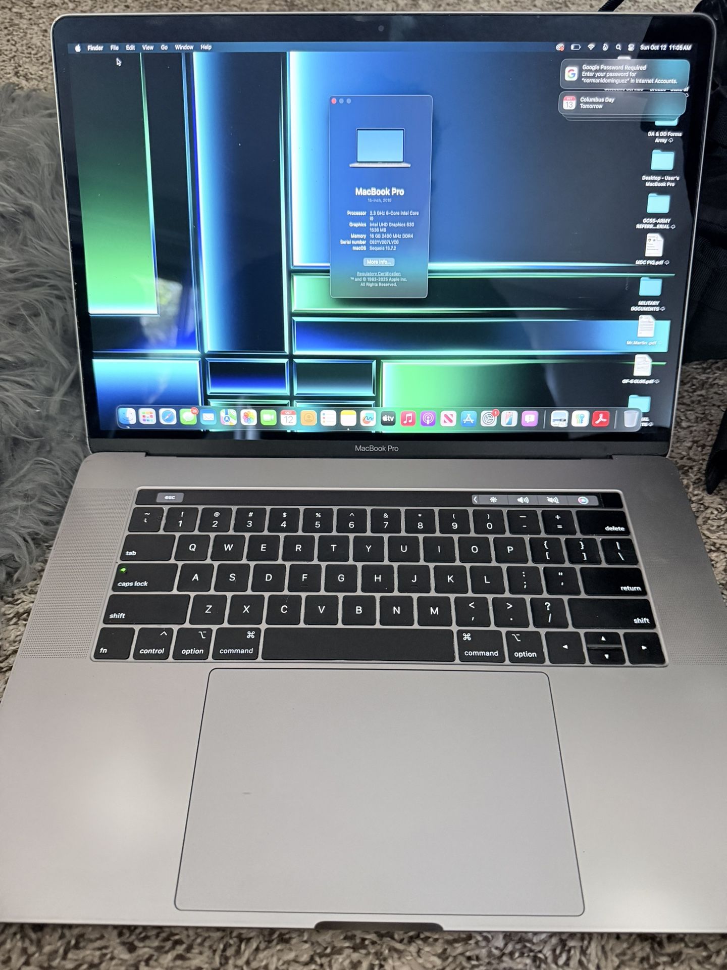 MacBook Pro 15” 2019