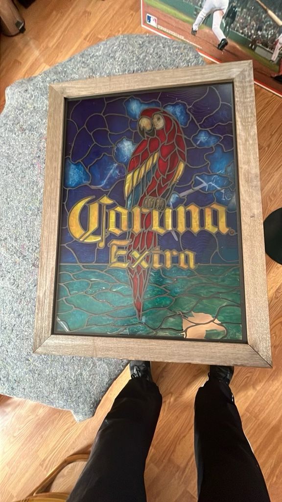 Large Parrot Corona Mirror Used Look At Pictures Some Peeling