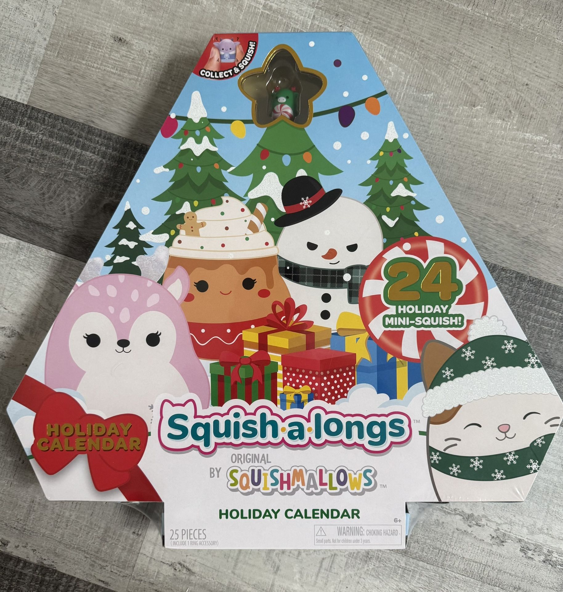 2025 SQUISH-A-LONGS HOLIDAY ADVENT CALENDAR 25 PIECES **NEW**