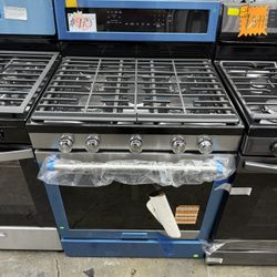 Brand new kitchen aid stainless steel 5 burner range stove 