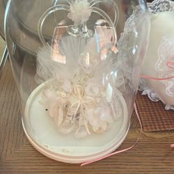 Wedding cake Topper And Ring Bearer Pillow