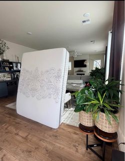 Queen mattress with a box spring