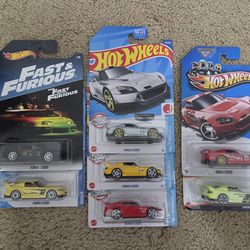 Lot of 7 hot wheels Honda s2000 rare retired