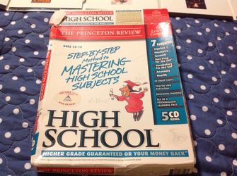 Princeton Review High School 5 CD Rom set mastering 7 subjects
