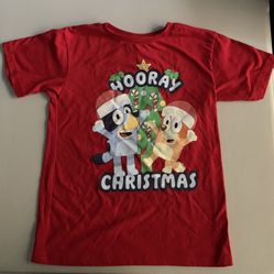 Bluey Bingo Christmas Tee Size Small 6/6x