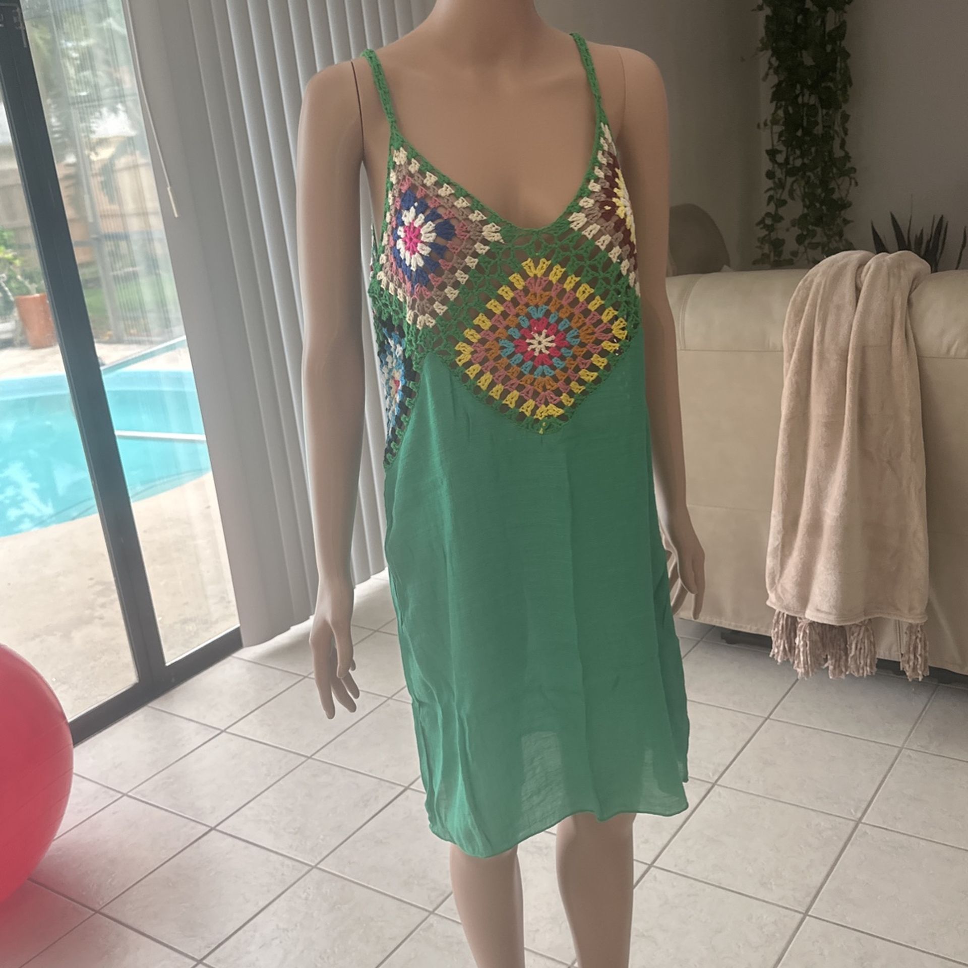 Boho Crochet Summer Dress 