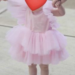 Adorable Baby Girl Pink Tulle Dress 🎀