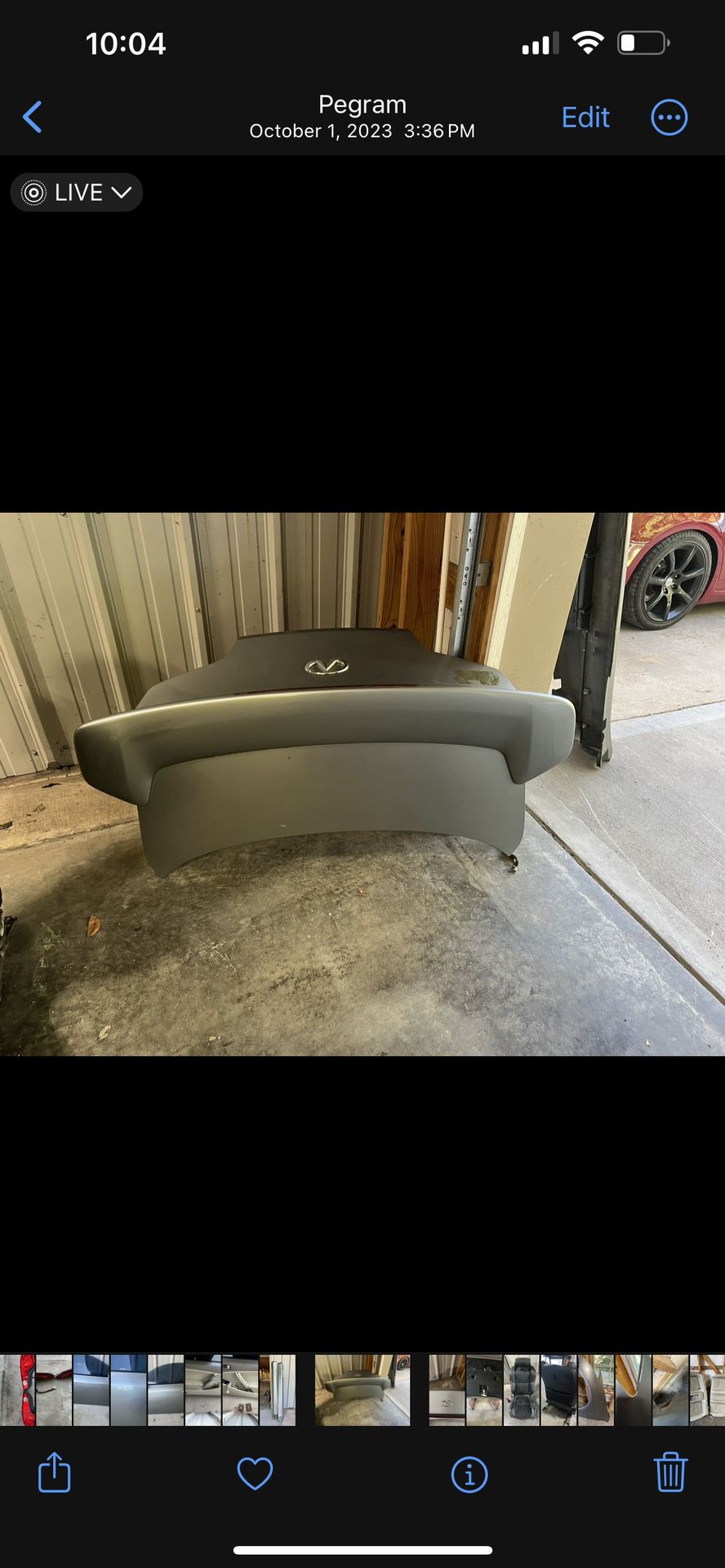 G35 Coupe Trunk Lid