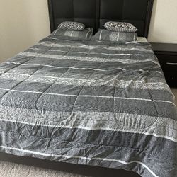 Queen Bed Frame With Head Board And Dresser (NO Mattress)