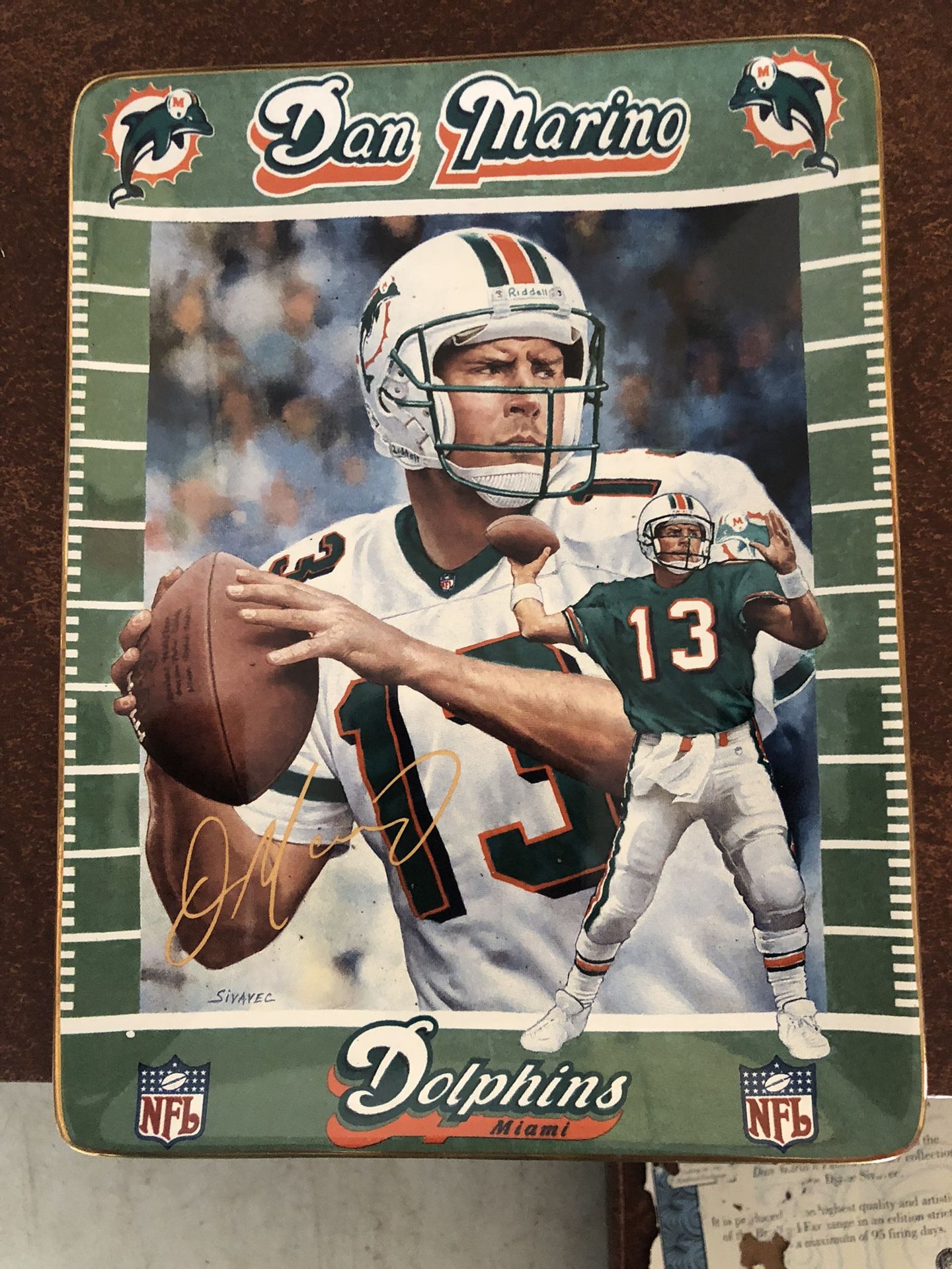 Dan Marino 51,636 And Counting Porcelain Plate