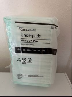 Wings Plus Underpads, Heavy Absorbency