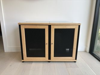 Maple/ Black Metal Sideboard/chest