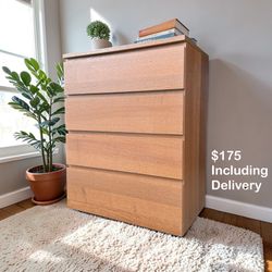 IKEA 4-Drawer Dresser – Modern Oak Finish – FREE Delivery 🚚 