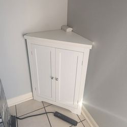 **White Corner Storage Cabinet – $75 OBO**