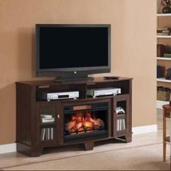 Electric Fireplace Media Console TV Stand