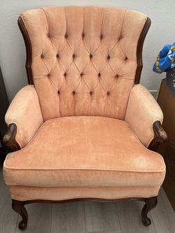 Vintage wing back chair