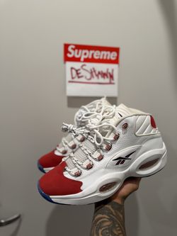 Reebok Question Mid Red Toe Sneakers