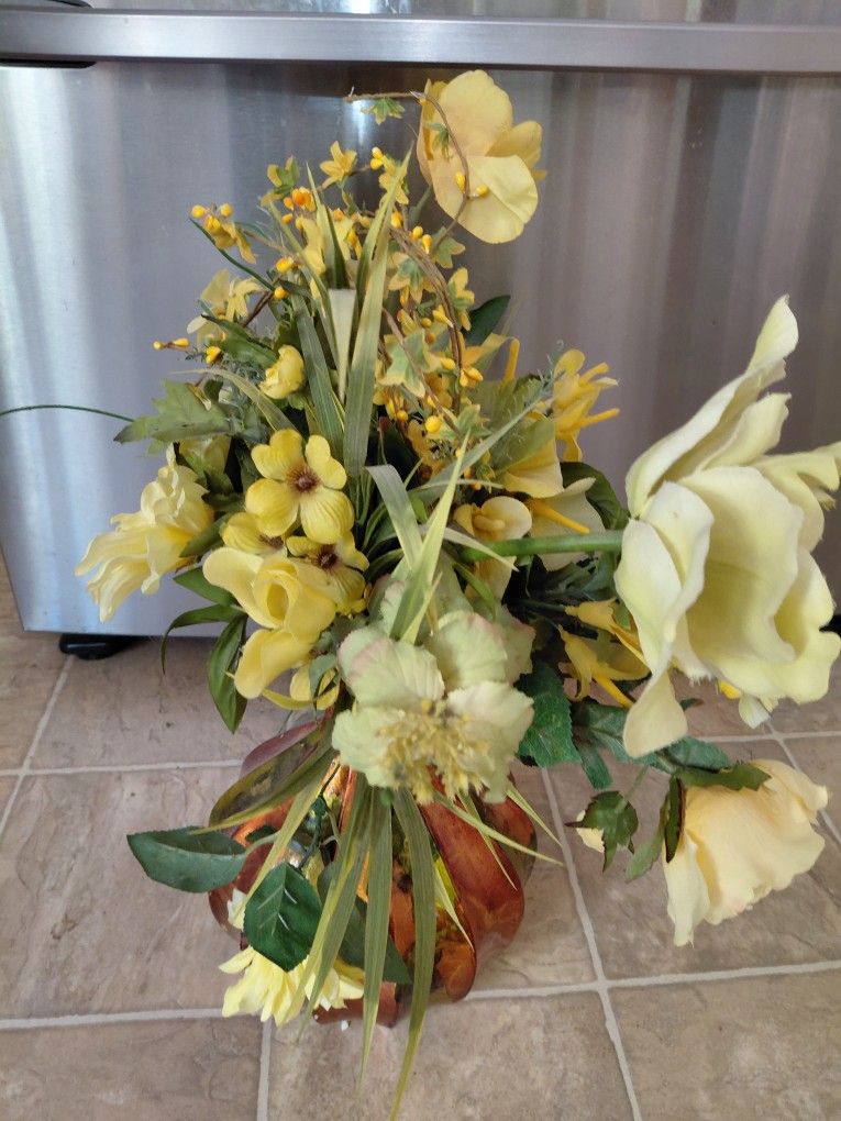 Vase With Artificial Flowers