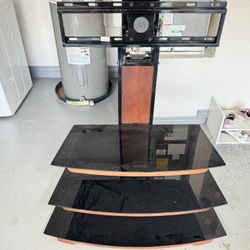 Tv Stand with glass shelves