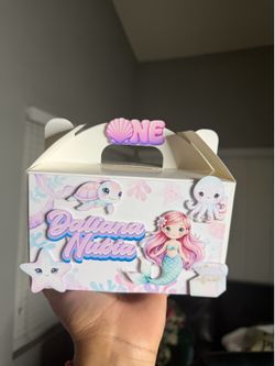 Under the sea gable boxes party favors party boxes 1nder the sea