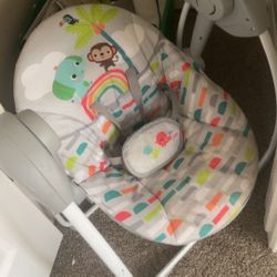 Baby Girl Clothes And Baby Swing 
