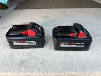 2 Milwaukee 8.0 batteries $125 each like new used couple times